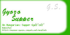 gyozo supper business card